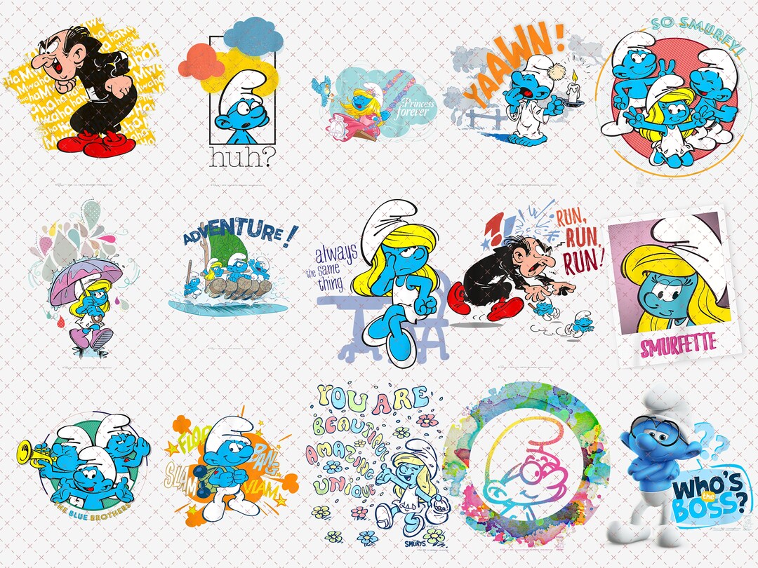 Snorks and Smurfs PNG Bundle Sublimation Design Download Etsy