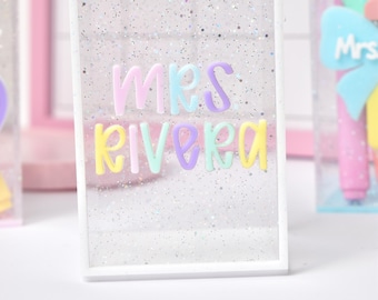 Portalápices personalizado, portalápices, regalo personalizado para profesores, regalo de agradecimiento para profesores, regalo de agradecimiento para profesores, organizador de escritorio