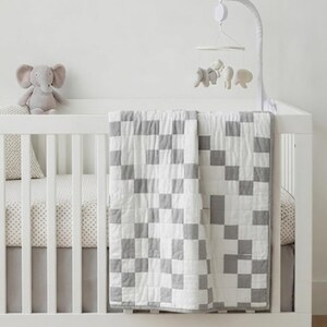 Babytäcksmönster PDF Irish Chain Patchwork Nybörjartäcke Barnrum Direkt Nedladdning