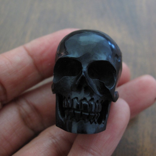 Extra Large Skull, Side Drilled, Skull beads ,Buffalo  horn carving, Jewelry making supplies S8000