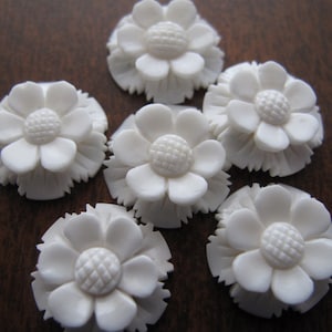 Schöne Hand geschnitzte tropische Blume, flache Rückseite, 15mm Buffalo Bone Carving, Schmuck machen Lieferungen s8836
