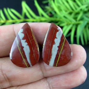 Beautiful Noreena jasper cabochon earring set  pair, earrings,  Natural stone, Free drilling upon request Jewelry making supplies S10503