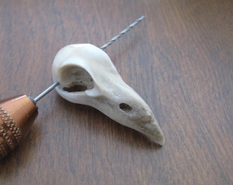 VERKOOP Natuurlijke uitstraling Raaf schedel hertengewei snijwerk, sculptuur, gothic, benodigdheden voor het maken van sieraden, BOOR S8896