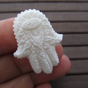 Small hamsa beads, Drill top to bottom , Beads, Jewelry making supplies S5838