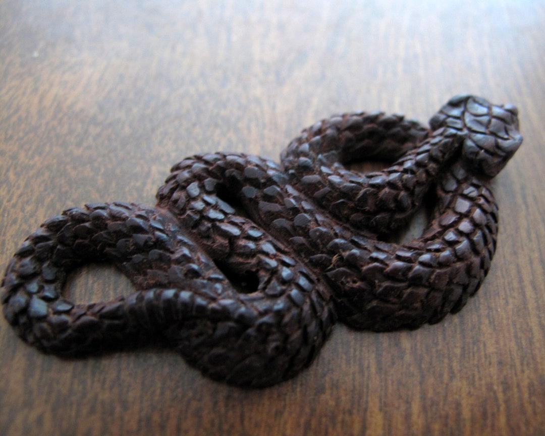 Wooden Snake Rattle Instrument Detailed Hand Carved Rattle Snake , Sono Wood Carving, Jewelry Making ...