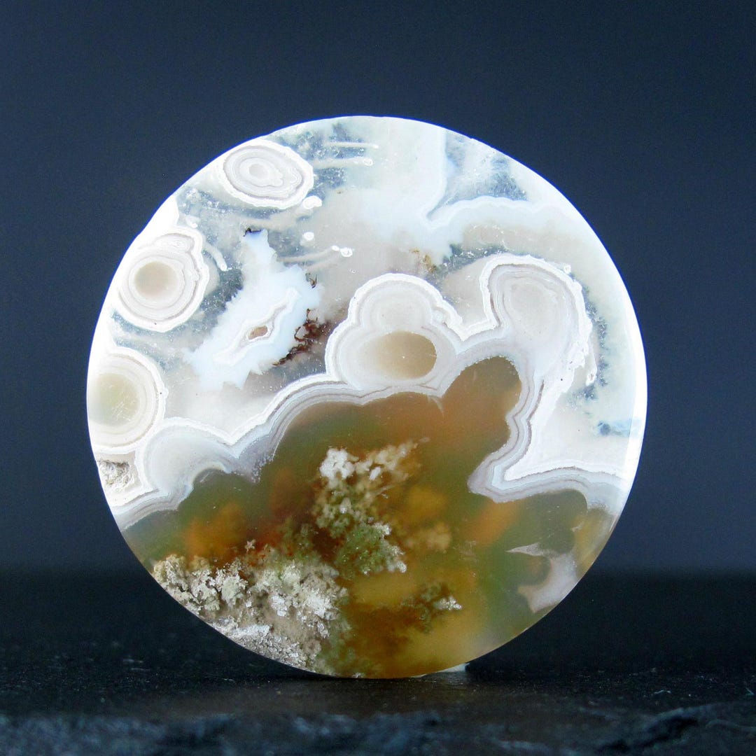 Beautiful Mossy Plume Agate Inclusion Stone Cabochon S10078 - Etsy