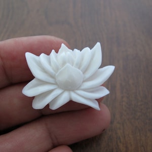 Gorgeous Blooming Lotus Flower, Jewelry making supplies, Free Drilling upon Request S7028