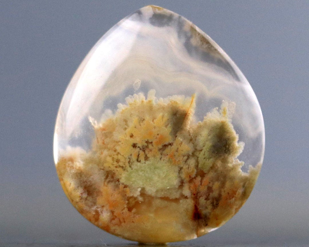 Mossy Plume Agate Inclusion Stone Cabochon S9615 - Etsy