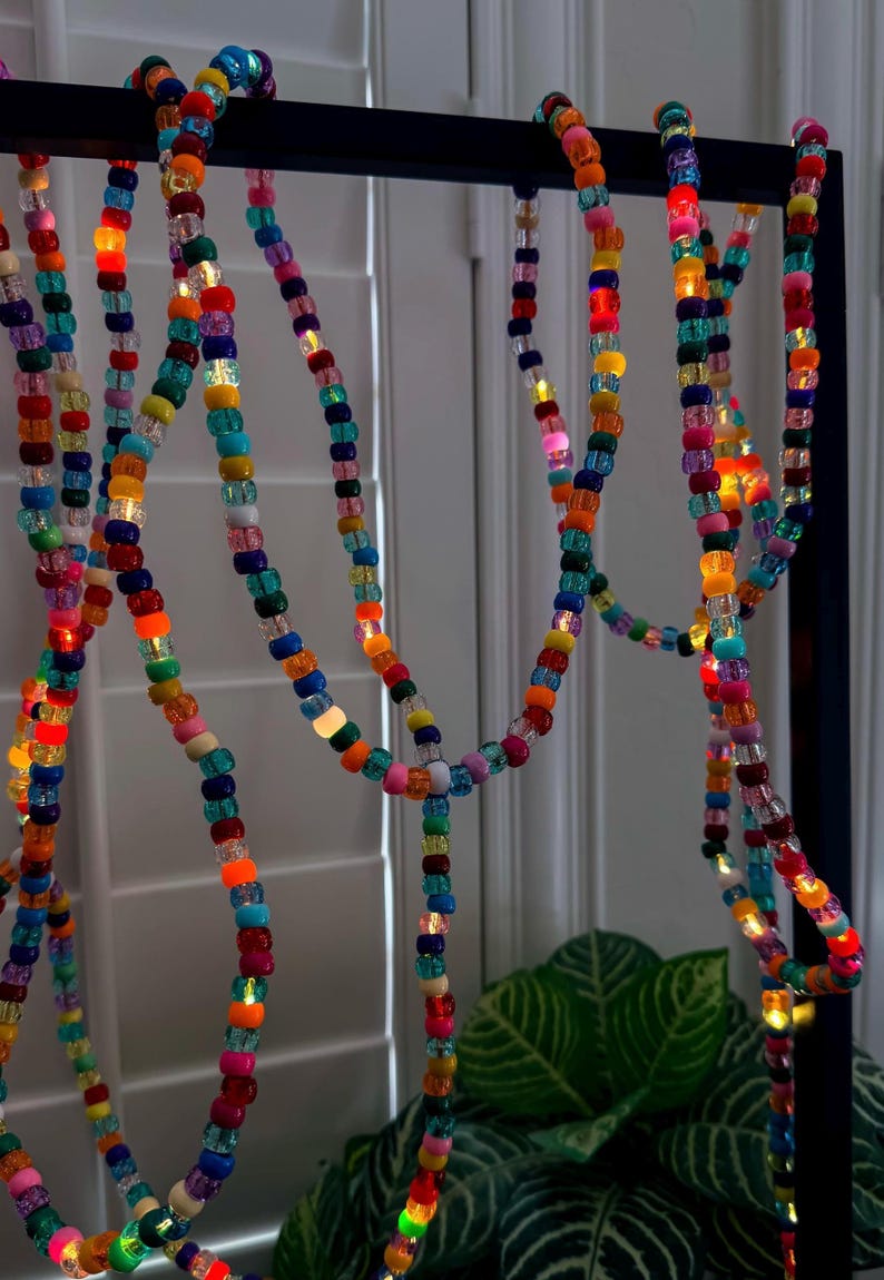 Colorful Beaded Fairy Lights – Multi-colored Garland for Cozy Lighting ...