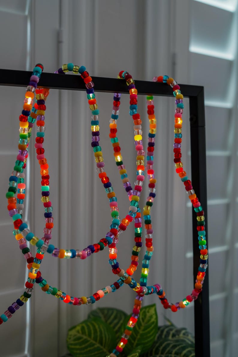 Colorful Beaded Fairy Lights – Multi-colored Garland for Cozy Lighting ...