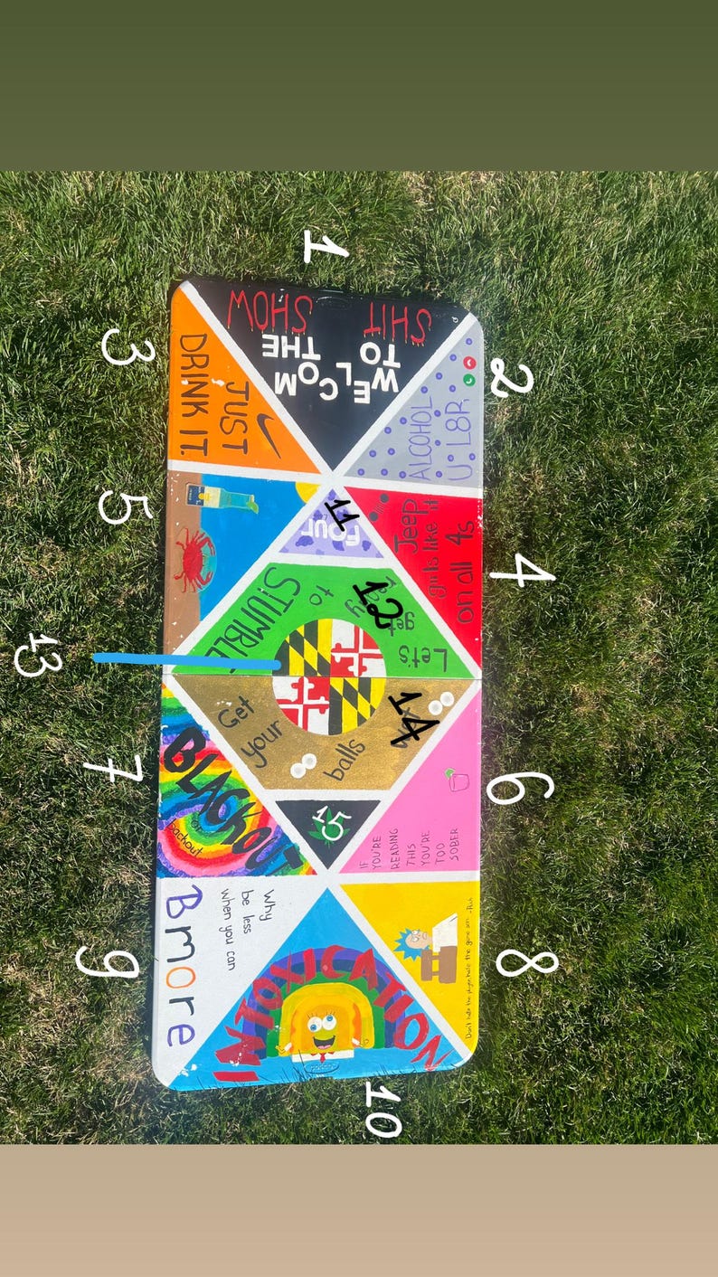 Customizable*** Hand-painted Game Table - Etsy