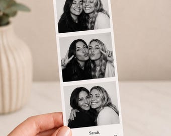 Custom Photo Booth Strip, Personalized Photo Strip, Bridesmaid Proposal Gift, Wedding Photo Keepsake, Best Friend Gift, Anniversary Gift
