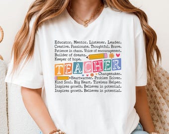 Teach Tiny Humans Shirt, Preschool Teacher Gift, Back to School Teacher Tee