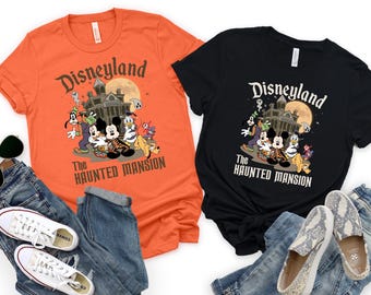 Disneyland Haunted Mansion Halloween Shirt, Mickey Friends Spooky Theme Park Apparel Trick Or Treat
