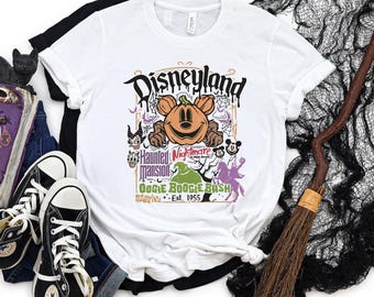 Disneyland Halloween Shirt Oogie Boogie Bash Tee Mickey Pumpkin Top Haunted Mansion Apparel Theme Park Vacation Outfit