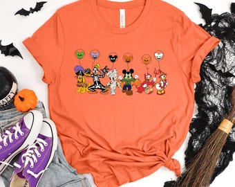 Disney Halloween Shirt, Matching Family Squad Disneyland Trick Or Treat Outfit Spooky Character Tee