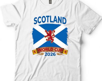 Scotland World Cup 2026 Shirt, Tartan Army Soccer Fan Tee, Scottish Flag Football Gift