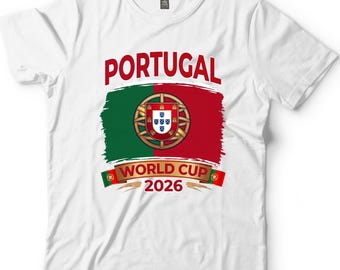 Portugal World Cup 2026 Shirt, National Flag Soccer Fan Tee, Selecao Football Gift