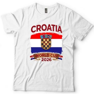 Croatia World Cup 2026 Shirt, National Flag Soccer Fan Tee, Vatreni Football Gift bild 1