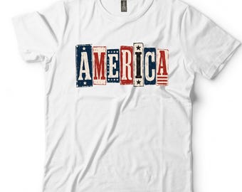Vintage America Shirt, Retro Patriotic USA T-Shirt, 4th of July Tee