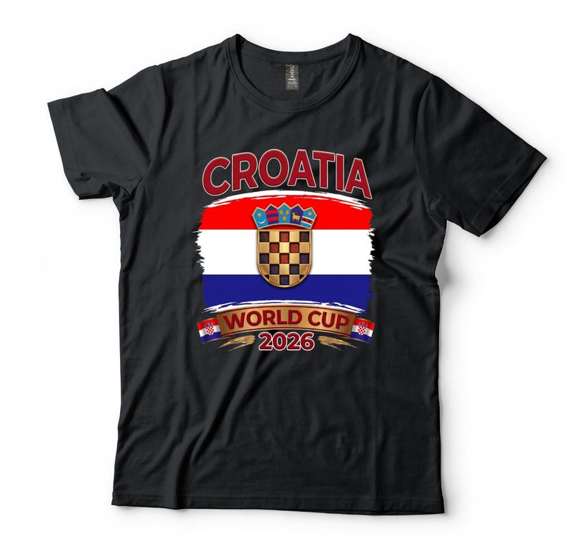 Croatia World Cup 2026 Shirt, National Flag Soccer Fan Tee, Vatreni Football Gift bild 2