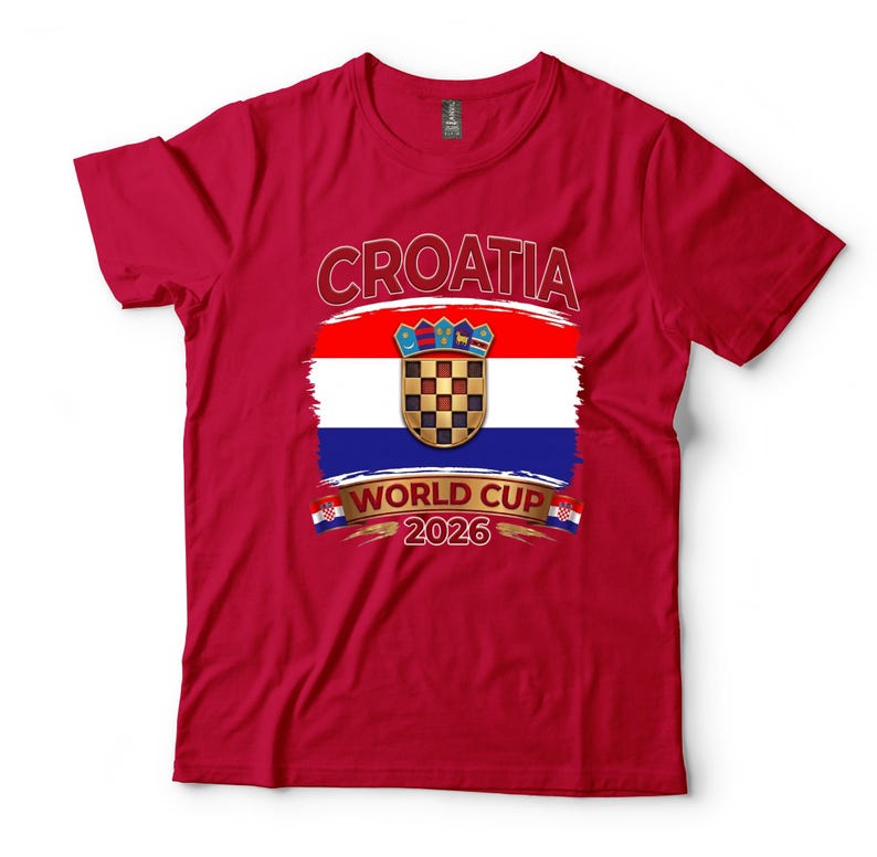 Croatia World Cup 2026 Shirt, National Flag Soccer Fan Tee, Vatreni Football Gift bild 3