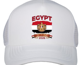 Egypt World Cup 2026 Trucker Hat, Egyptian Flag Soccer Gift, Adjustable Mesh Fan Cap