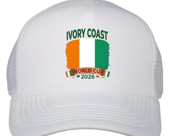 Ivory Coast World Cup 2026 Trucker Hat, Cote d'Ivoire Flag Soccer Gift, Mesh Cap
