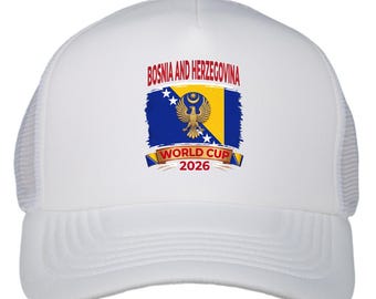 Bosnia Herzegovina World Cup 2026 Trucker Hat, Bosnian Flag Soccer Fan Mesh Cap