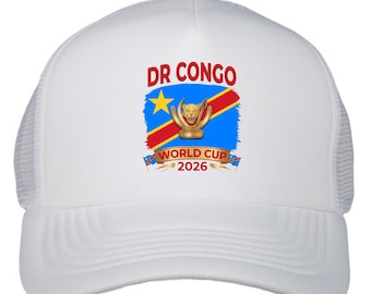 DR Congo World Cup 2026 Trucker Hat, Democratic Republic Congo Flag Soccer Gift