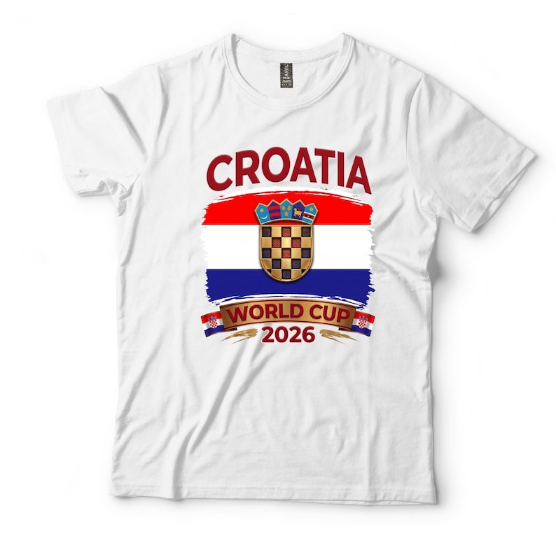 Croatia World Cup 2026 Shirt, National Flag Soccer Fan Tee, Vatreni Football Gift bild 1