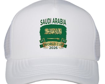 Saudi Arabia World Cup 2026 Trucker Hat, Saudi Flag Soccer Gift, Mesh Fan Cap