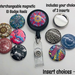 Magnetic Interchangeable Badge Reel-Lanyard Nurse Badge Reel-Teacher Badge Reel-ID Badge Reels-Doctor badge reel