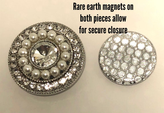 Magnetic Brooch, Magnetic Scarf Pin, Magnetic Button Bling, Shawl Pin,  Brooches, Pins Clips, Scarves and Wraps 
