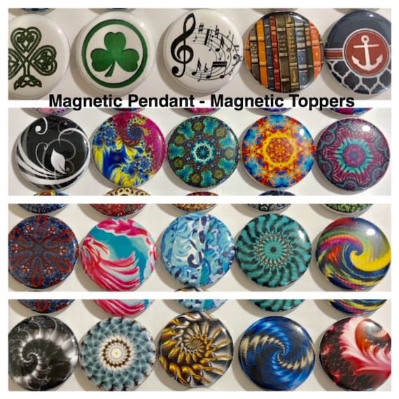 Magnetic Inserts and Toppers for Interchangeable Necklaces and Bracelets,  Magnetic Toppers, Jewelry Magnets 