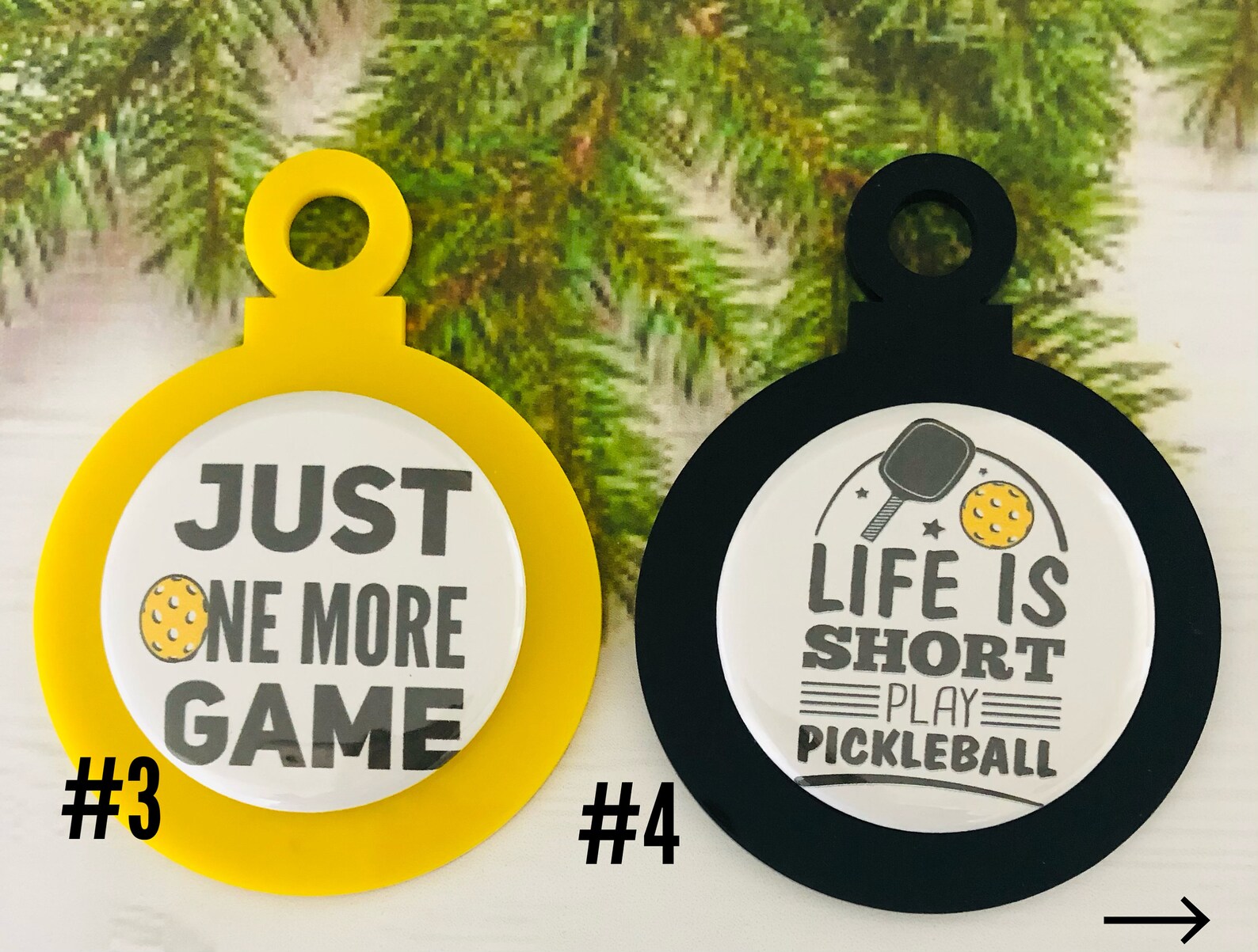 Pickleball Holiday Ornaments Pickleball Christmas Ornaments Etsy