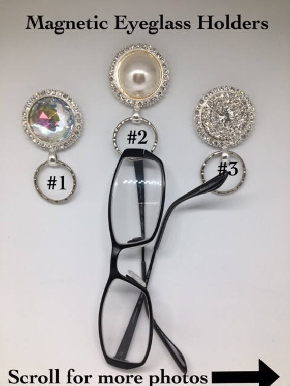 Magnetic Eyeglass Holder Or Id Badge Holder Eyeglass Lanyard Etsy