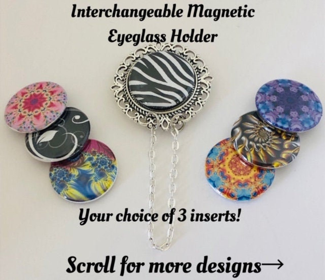 Interchangeable Eyeglass Holder Brooch Eyeglass Etsy