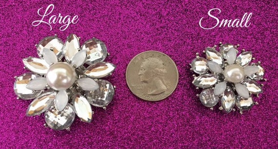 Silver and Pearl Magnetic Brooch for Scarves, Shawls, Wraps, Magnetic  Button 