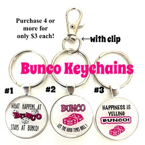 Bunco keychains, Bunco gift, Bunco game, Bunco grab bag, Bunco
