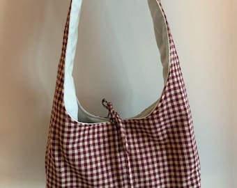 Reversible Slouchy Hobo Bag Sewing Pattern | Integrated Strap Shoulder Bag Tutorial (PDF Download)