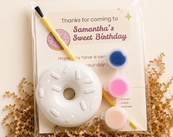Paint your own Donut Kit | Kids Party Favor | DIY Painting Kit Non-Toxic | Birthday Favor Activity Kit