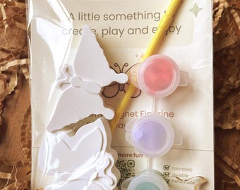 Butterflies Magnet Paint Kit  Kids Party Favor DIY Painting Kit Non-Toxic Birthday Favor Activity Kit Creative Kids Gift Idea