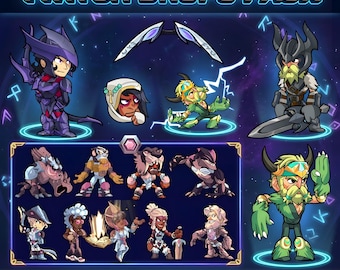 Brawlhalla Twitch Drops - pakket met 15 items | 2 skins + 9 kleuren + meer