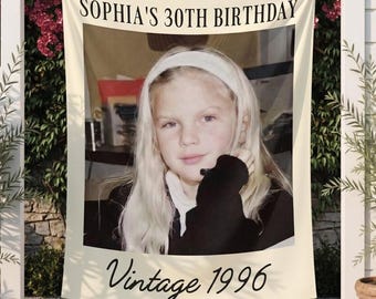 30'th Birthday, Vintage 1996 Photo Birthday Party, Look Who's Personalized Photo, Birthday Decorations, Party Decor