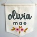 Custom Name Wool Felt Nursery Sign - Personalized Felt Banner - New ...