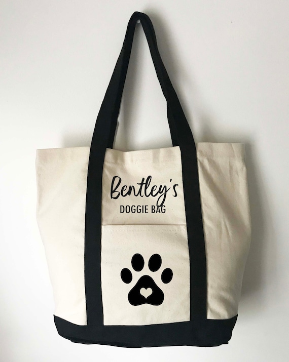 Personalised doggie bag Dog Toy Tote Heavy Canvas Bag with Etsy