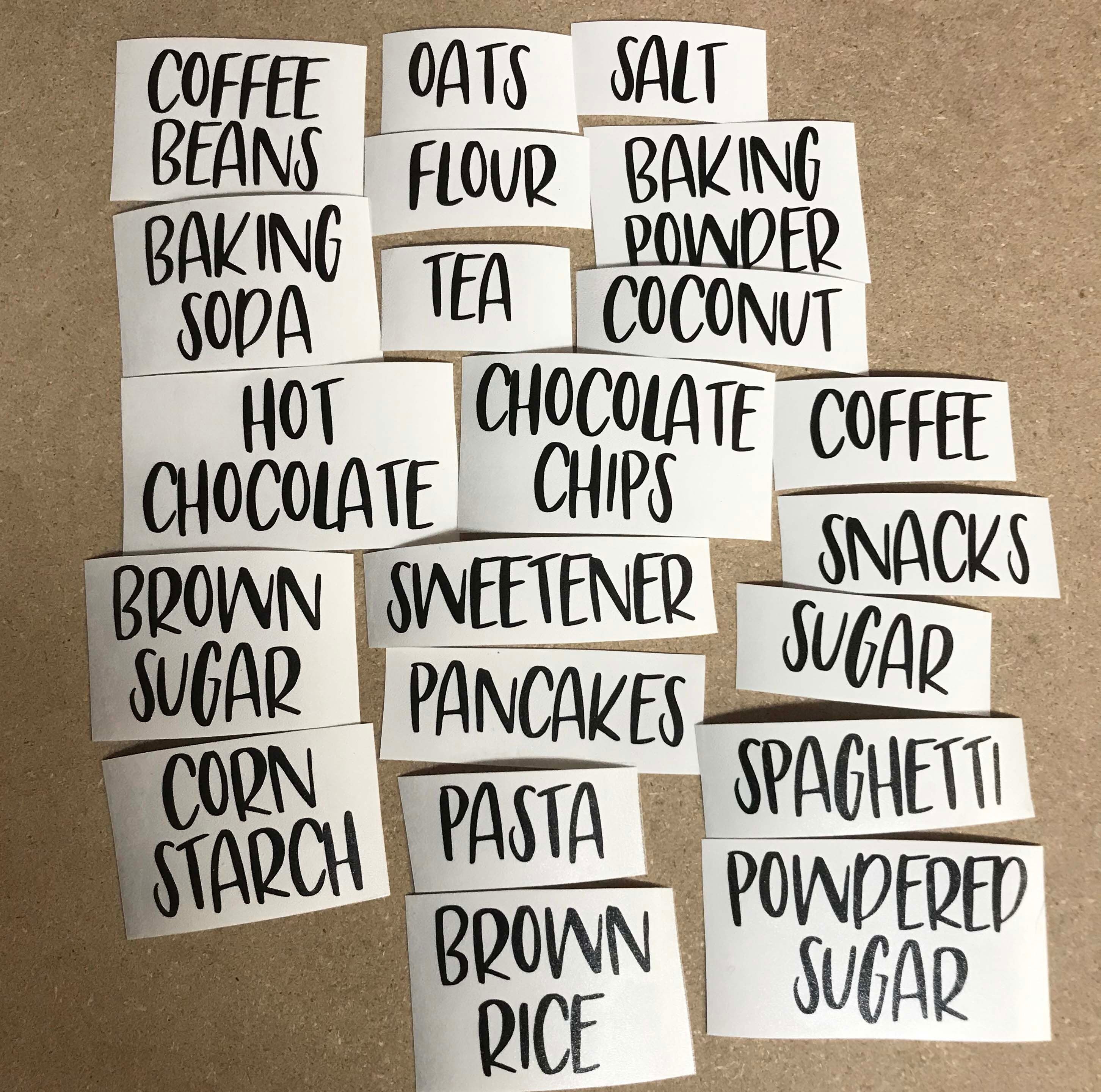 Pantry Label Set Labels/Vinyl Decals for Pantry storage Etsy