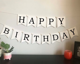 Birthday Banner, Felt Birthday Sign, Reusable Birthday Prop, Birthday Garland, Felt Garland, Party Garland, Birthday Decor, Party Decor