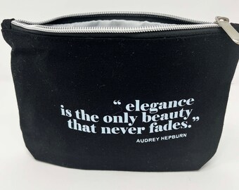 Cosmetic Case Accessory Pouch Audrey Hepburn Quote Audrey 